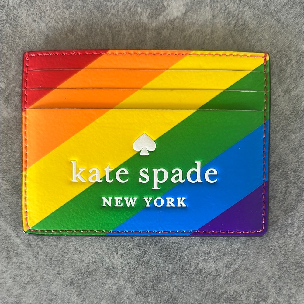 Kate Spade Rainbow Stripe Card Holder
